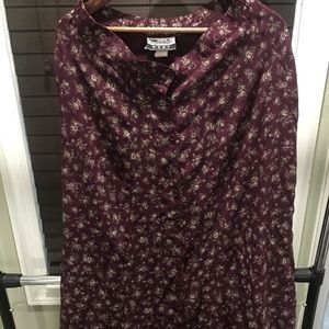 Long Vintage Floral Skirt